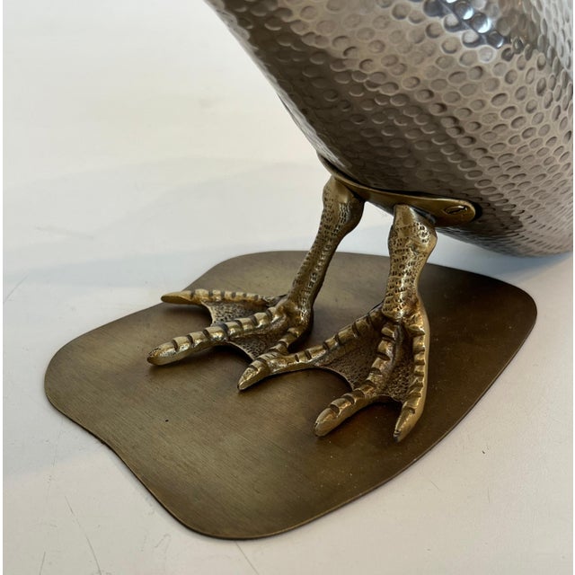 1970s Set of 2 silver and brass ducks For Sale - Image 11 of 12
