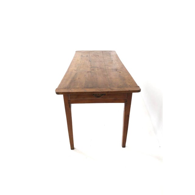 French Provincial French Provincial Fruitwood Farm Table For Sale - Image 3 of 14