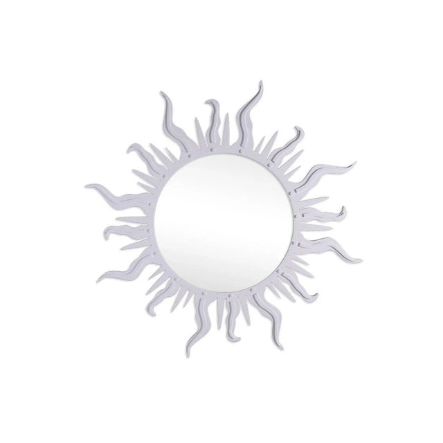 Contemporary Fleur Home Carnival Flambeau Circle Mirror in Spring Iris, 36x36 For Sale - Image 3 of 3