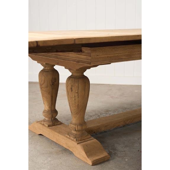 Bleached French Oak Parquetry Dining Table (C. 1900) For Sale - Image 4 of 7