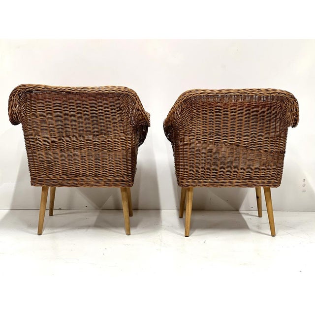 Set of Rattan Lounge Chairs, 1960s For Sale - Image 17 of 18
