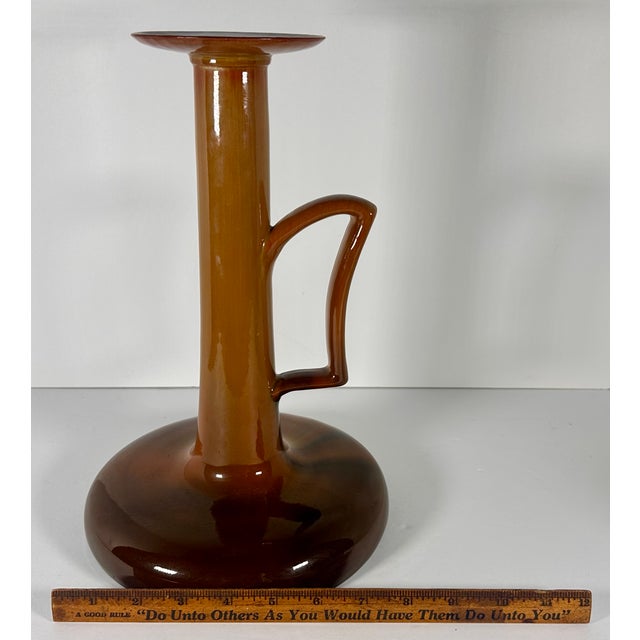Clement Massier Golfe Juan Art Pottery Chamberstick c.1900 For Sale - Image 15 of 18