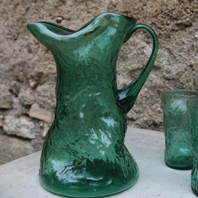 Mid-Century Modern Vintage Orangeade Service, Set of 7 For Sale - Image 3 of 7