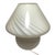 Murano Vintage Murano Mushroom Table Lamp White Swirl Art Glass Decor For Sale - Image 4 of 12