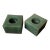 Green Agate Stone Square Display Base Block Cubes or Candlesticks - a Pair For Sale