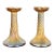 Louis Comfort Tiffany Favrile Iridescent Art Glass Candlesticks, Pair For Sale