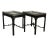 Pair of Chippendale-Style tea tables with pierced galleries and hand rubbed black lacquer finish by Kindel. Kindel is an...