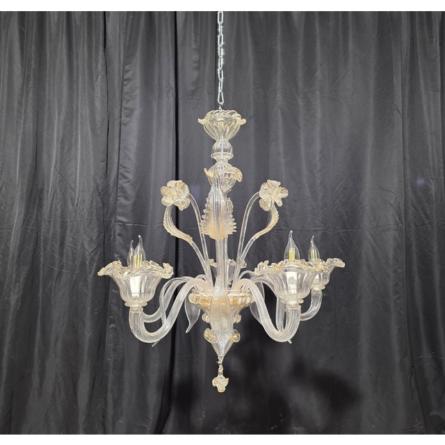 Vintage Murano Glass Chandelier, 1980s For Sale - Image 14 of 14