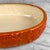 Orange Vintage Large Japanese Ceramic Orange Oval Bonsai Planter For Sale - Image 8 of 13
