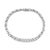 Vintage 14K white gold tennis bracelet featuring a sequence of alternating princess-cut pink sapphires and brilliant-cut...