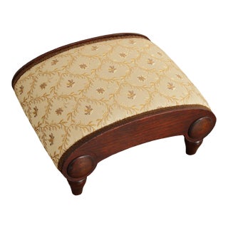 Antique Victorian Eastlake Arched Walnut Foot Stool For Sale