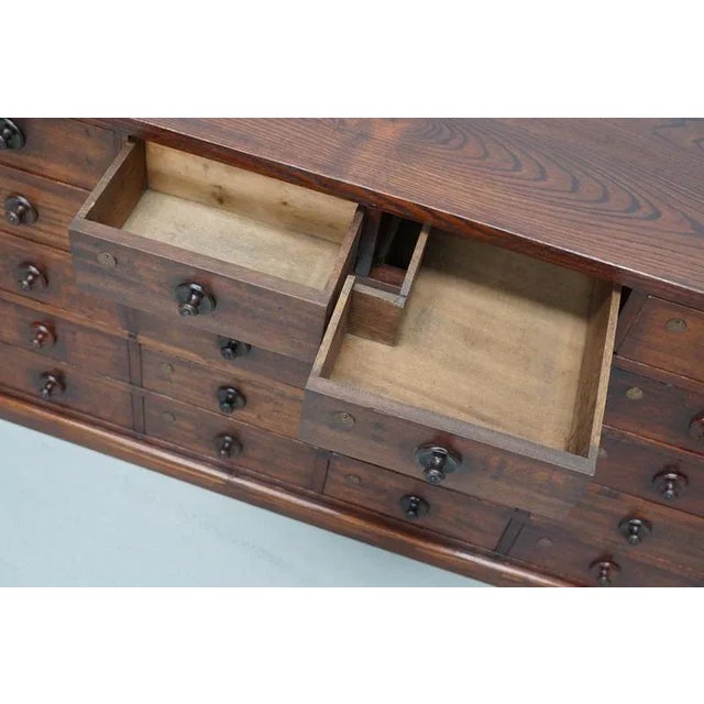 Large Antique Hardwood Apothecary Cabinet, 1900 For Sale - Image 13 of 18
