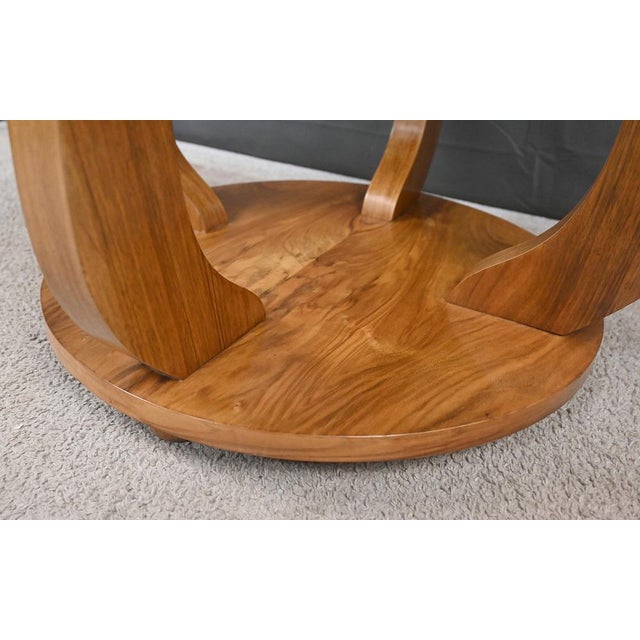 Brown Art Deco Walnut Side Table, 1930s For Sale - Image 8 of 13