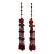 Vintage Mughal Style Red Glass and Brass Work Indian Tassels, a Pair For Sale