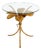 Mid-Century Florentine Gilded Side Table with Large Leaves and Glass Top, 1960s For Sale