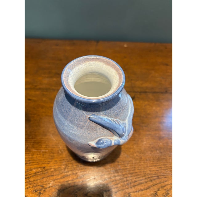 1960s Mid-Century Danish Dissing Keramik Flying Ducks Relief Pottery Vase 9.25” For Sale - Image 9 of 11