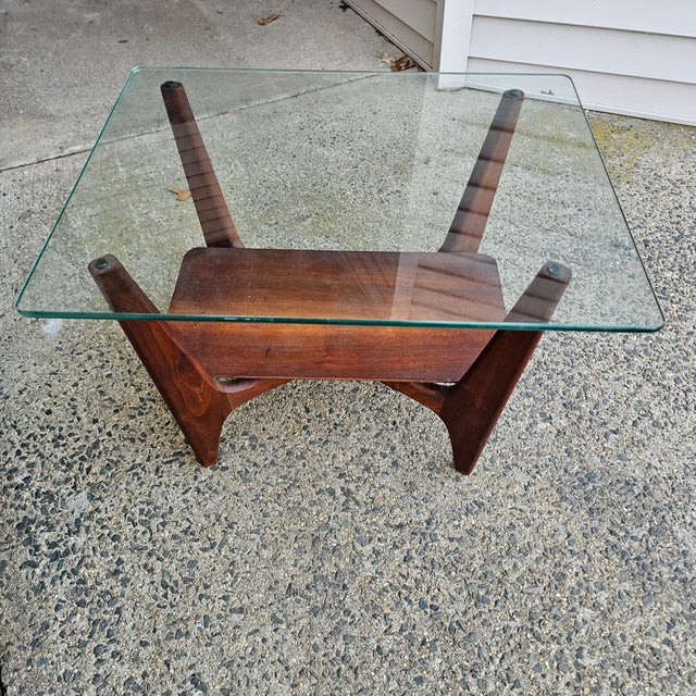 Brown 1960s Adrian Pearsall Style Side Table For Sale - Image 8 of 11