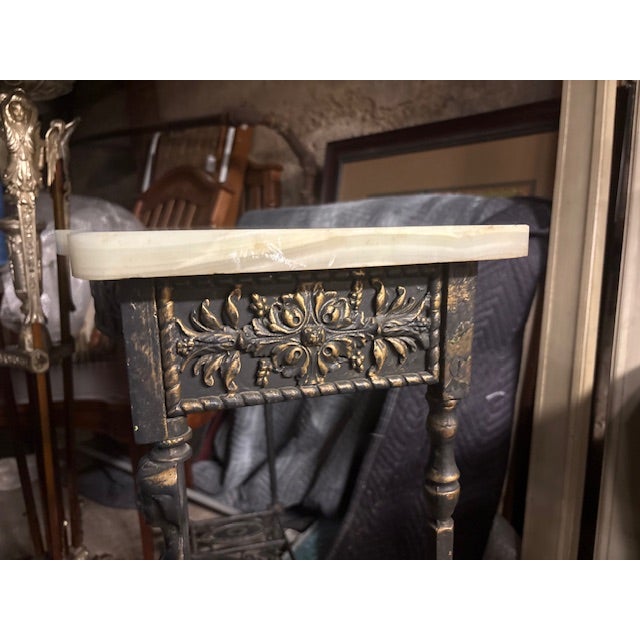 1950s Onyx Top Console Table For Sale - Image 11 of 12