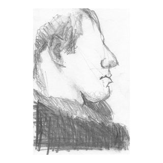 1960s Miniature Profile Portrait of a Man For Sale