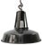 Vintage Industrial French Black Enamel Pendant Lights For Sale