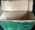 Wood American Wooden Hinged Top Wood Box Use as a Storage Cabinet - Original Green Paint For Sale - Image 7 of 9