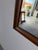 1970s Mid-Century Modern Walnut Wall Mirror With Carved Geometric Details For Sale - Image 10 of 13
