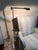Chrome 1970s Italian Postmodern Chrome & Glass Floor Swing Arm Adjustable Lamp With Pharmacy Shade and Relco Milano Dimmer For Sale - Image 8 of 12