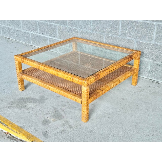 Vintage Billy Baldwin Style Woven Coffee Table For Sale In New Orleans - Image 6 of 6