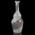 Beautiful vintage Murano hand blown black and white ribbons Italian art glass cupped rim flower vase. Documented to master...