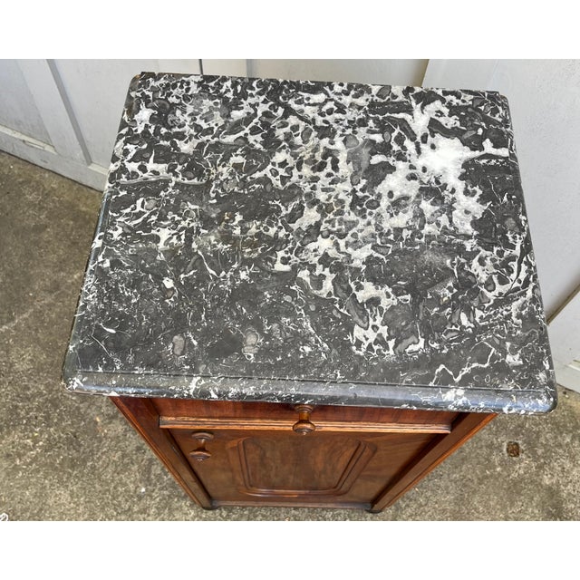 Wood 19th Century Continental Empire Bedside Cabinet Nightstand For Sale - Image 7 of 9