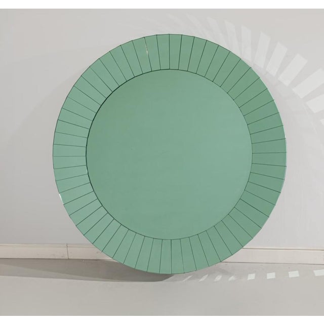 Mirror with Glass Strips and Piece on Important Italian Commission, 1990s, in Very Good conditions. Designed 1990 to 1999...