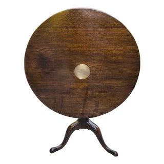 Antiqe English Mahogany Georgian Tilt Table For Sale