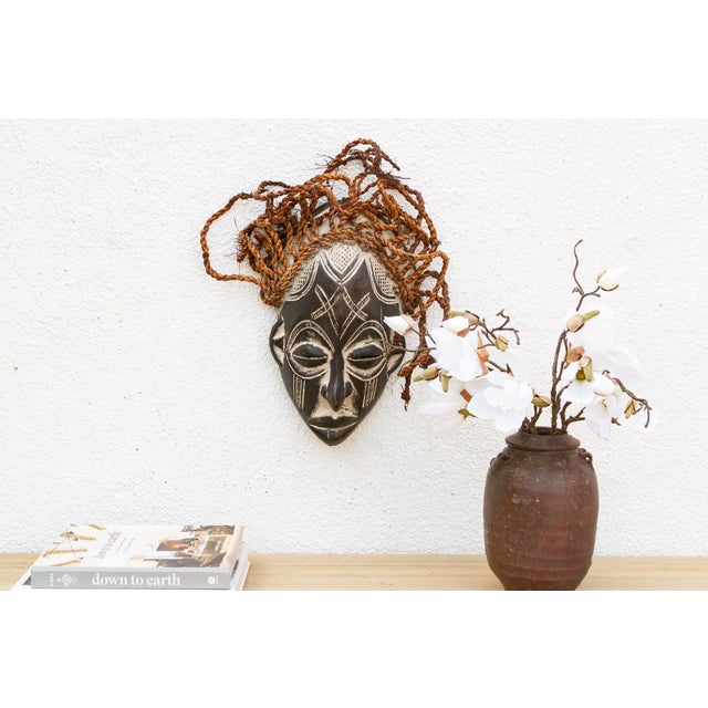 This serene Guro mask from the Ivory Coast is a beautiful example of African tribal art. The mask is characterized by its...