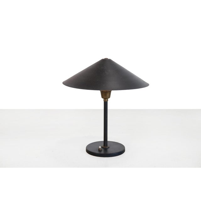 1950s Vintage Danish Black Table Lamp, 1950s For Sale - Image 5 of 5