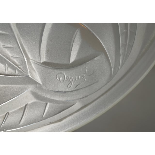 Metal French Art Deco Pendant Light by Degue 1930 France For Sale - Image 7 of 10