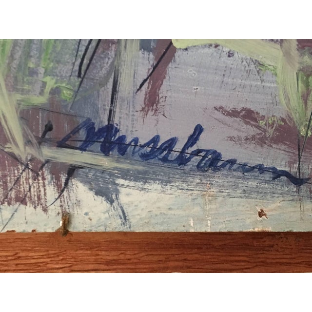 American Ervin B. Nussbaum, Modernist American Judaica Painting Gaon and his Disciples For Sale - Image 3 of 4