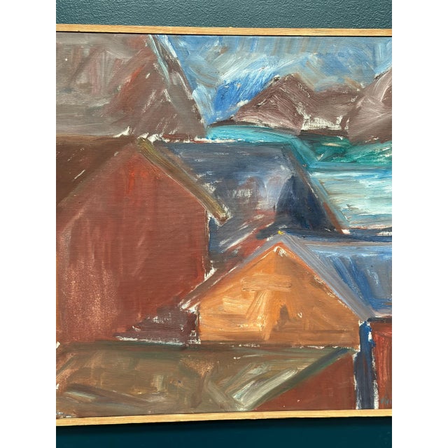 Vivianne Larsson, Bodar, Lofoten, 1950s, Oil Painting on Canvas, Framed For Sale - Image 16 of 18