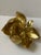 Decorative Gold Tone Magnolia Flower For Sale - Image 4 of 10