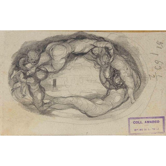 Luigi Galli, Anatomical Studies, 19th Century, Pencil on Paper For Sale - Image 3 of 3