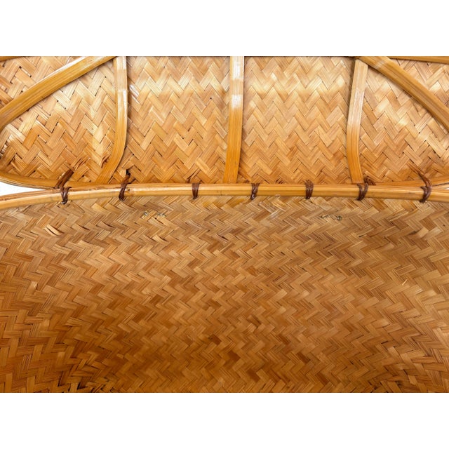 Early 21st Century Rattan, Wicker Storage Basket. Large Enough for Blanket Storage. For Sale - Image 5 of 9