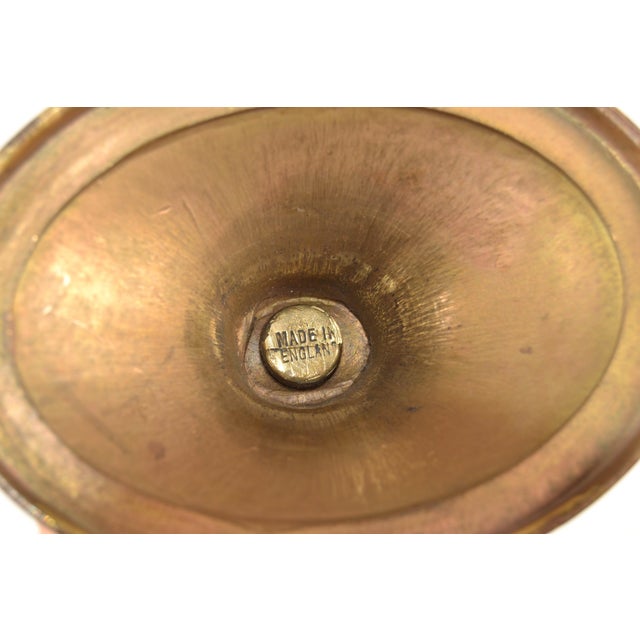 1950s English Traditional Brass Candle Holders, Pair For Sale - Image 11 of 12