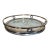 1960s Vintage Hollywood Regency Service Tray With Mirror and Metal For Sale