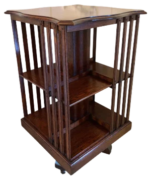 Antique Edwardian Mahogany Revolving Bookcase