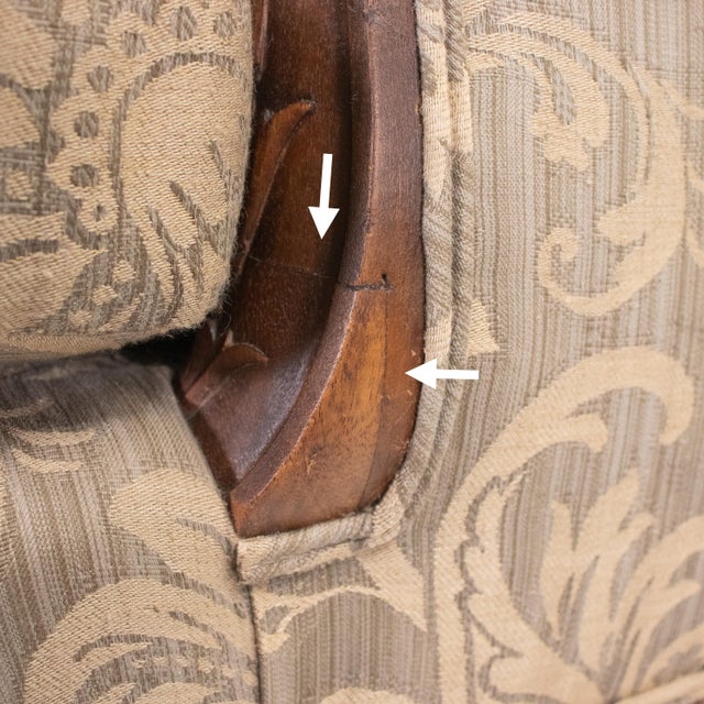 Late 20th Century George II Style Walnut Wing Armchair by Mike Bell For Sale - Image 10 of 18