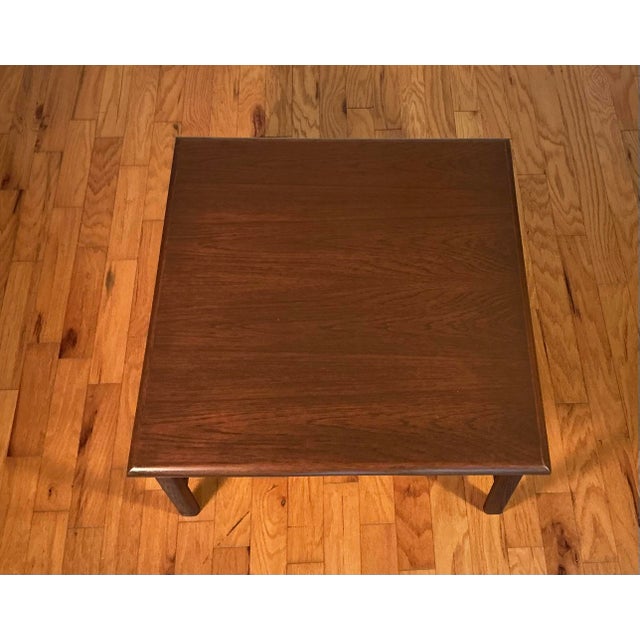 DUX Mid-Century Modern Dux Teak & Cane Square End Table, Made in Sweden Circa 1960s For Sale - Image 4 of 12