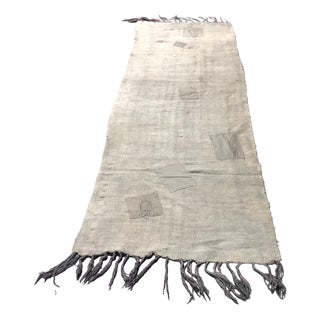 Handmade Hemp Runner Rug, 1960s For Sale