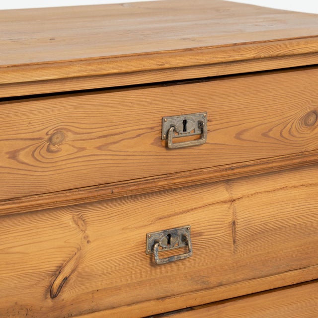 Wood 18th Century Danish Pine Chest of Four Drawers For Sale - Image 7 of 15