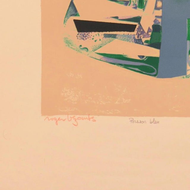 Signed lower left, 'Roger Bezombes' (French, 1913-1994) and titled, 'Poisson bleu' with number and limitation, lower...