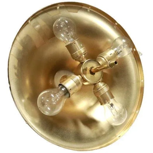 Hanging Lamp in Brass with Frosted Iced Glass For Sale - Image 11 of 15