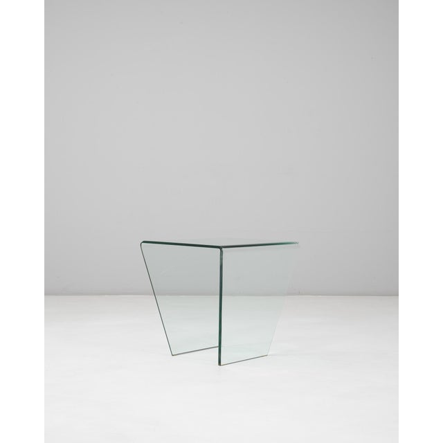 20th Century French Postmodern Curved Glass Coffee Table For Sale - Image 4 of 18